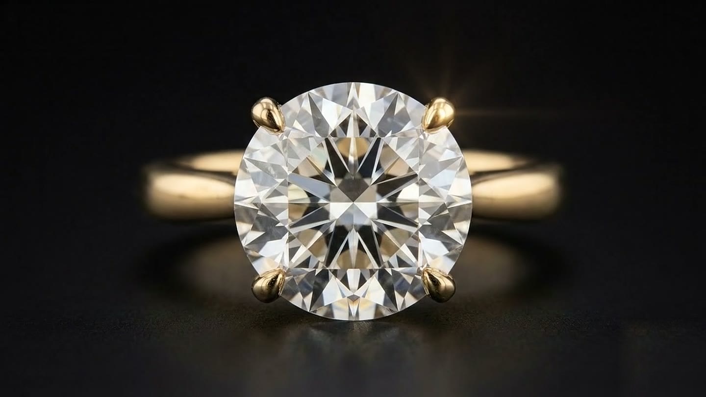 A finished Aurelia solitaire ring